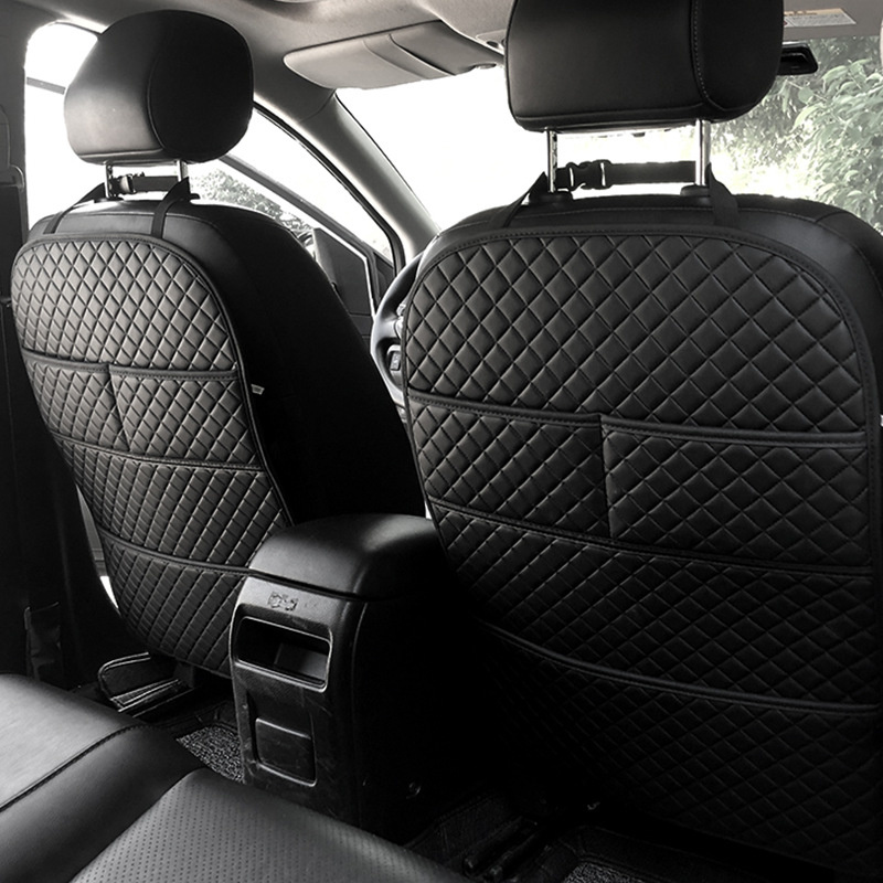 Mesh Back Cushion - Car Anti Kicks Pad With Organizer