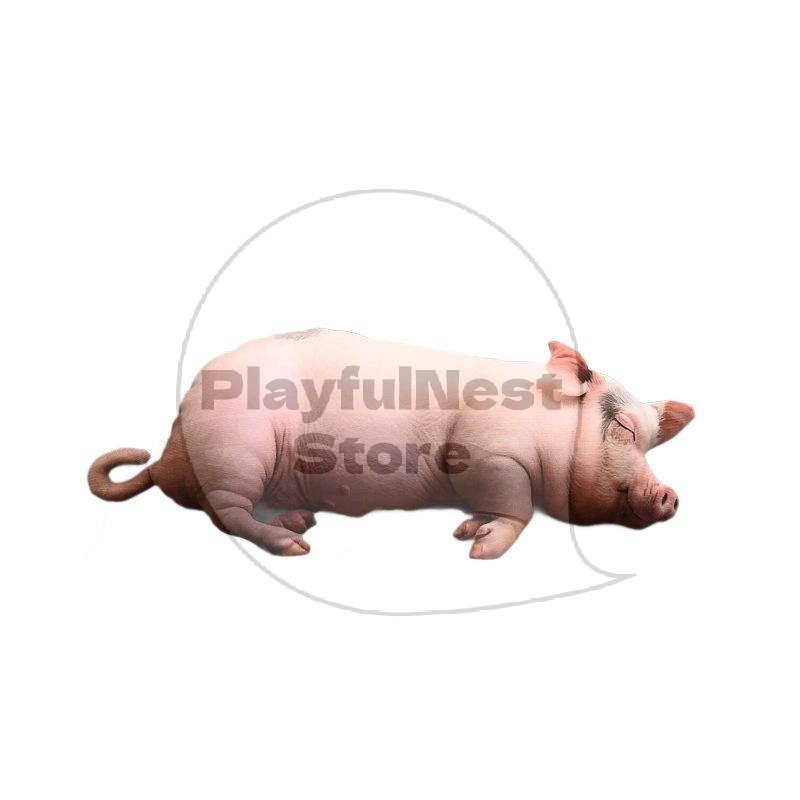 Home Office With Sofa - Kawaii Realistic Sleeping Pig Plush Toy