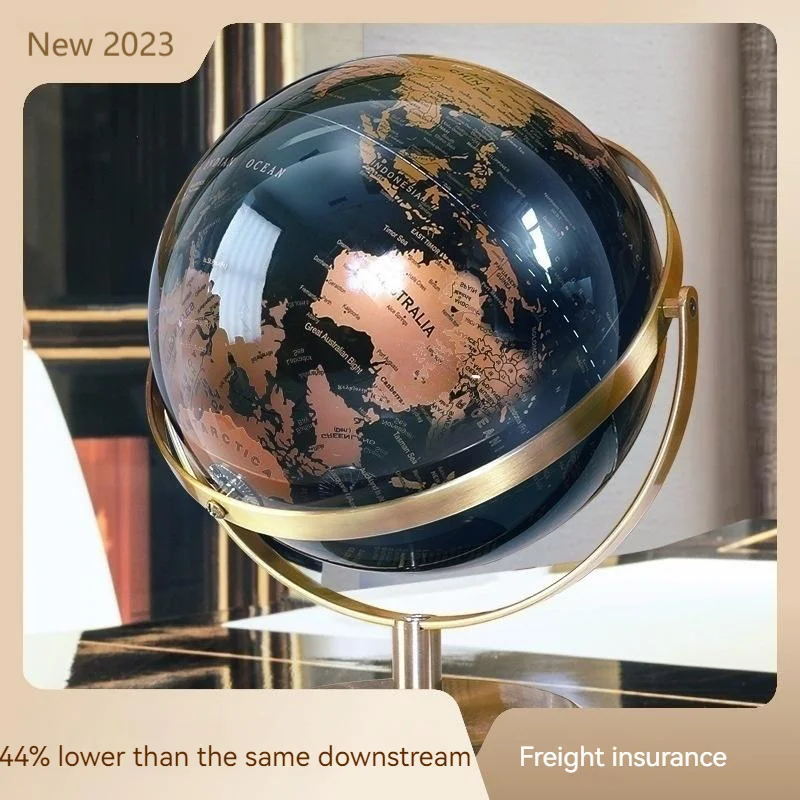 Home Office British - 14/20/23cm Black Gold Rotating Globe British