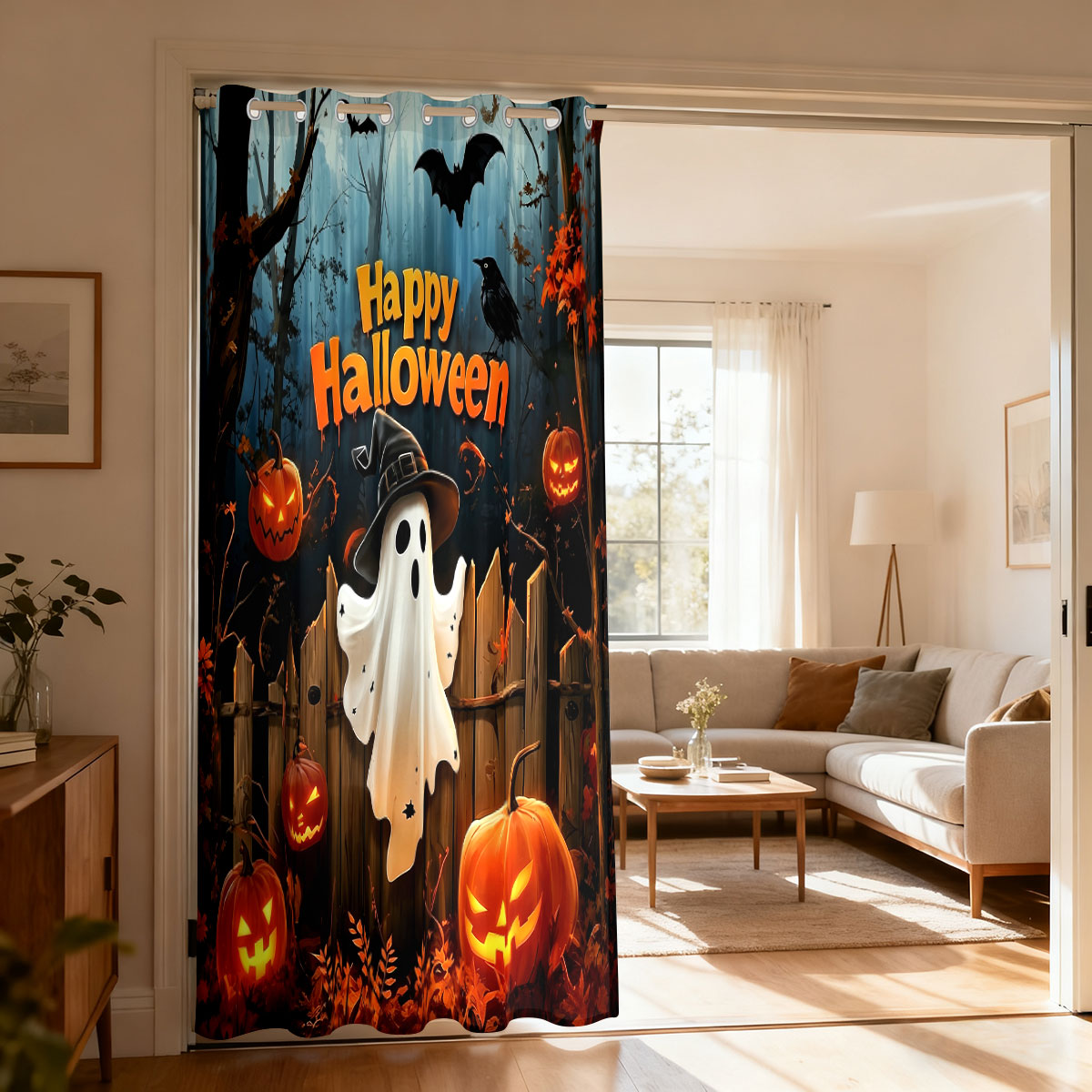 Home Office Rate - 1PC Halloween Ghost Pumpkin Bat Pattern