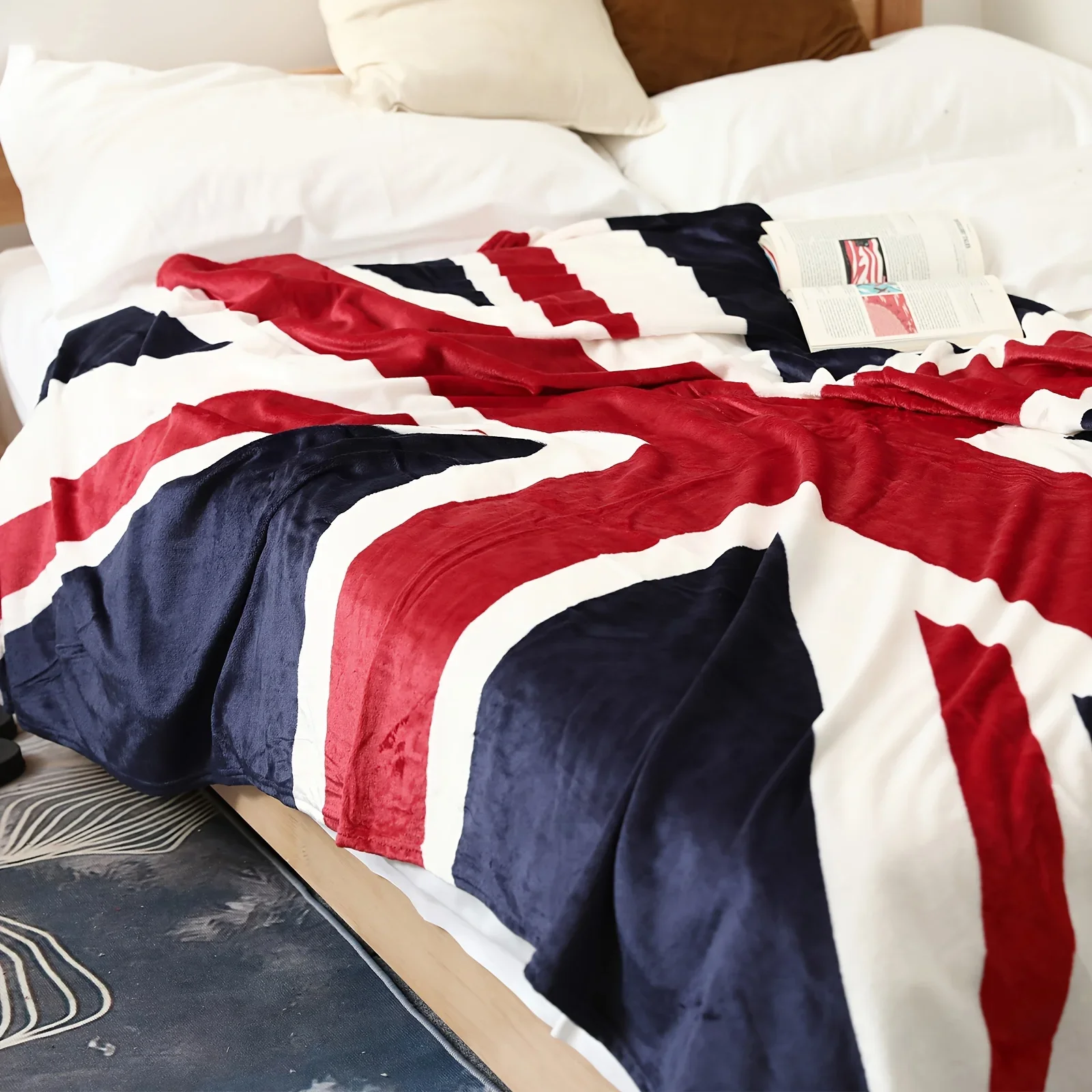 Home Office British - British Flag Flannel Throw Blanket Union