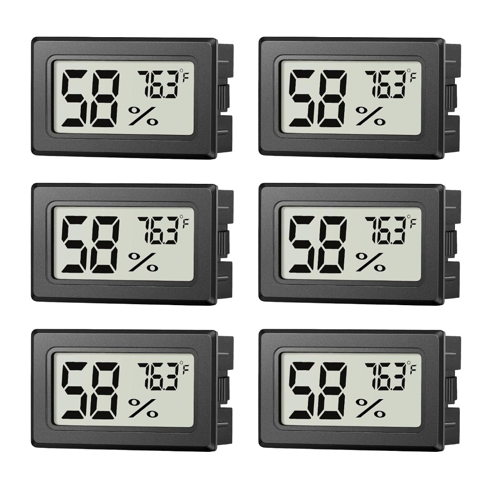 Home Office With Plants - Digital Hygrometer Indoor Thermometer Mini Humidity