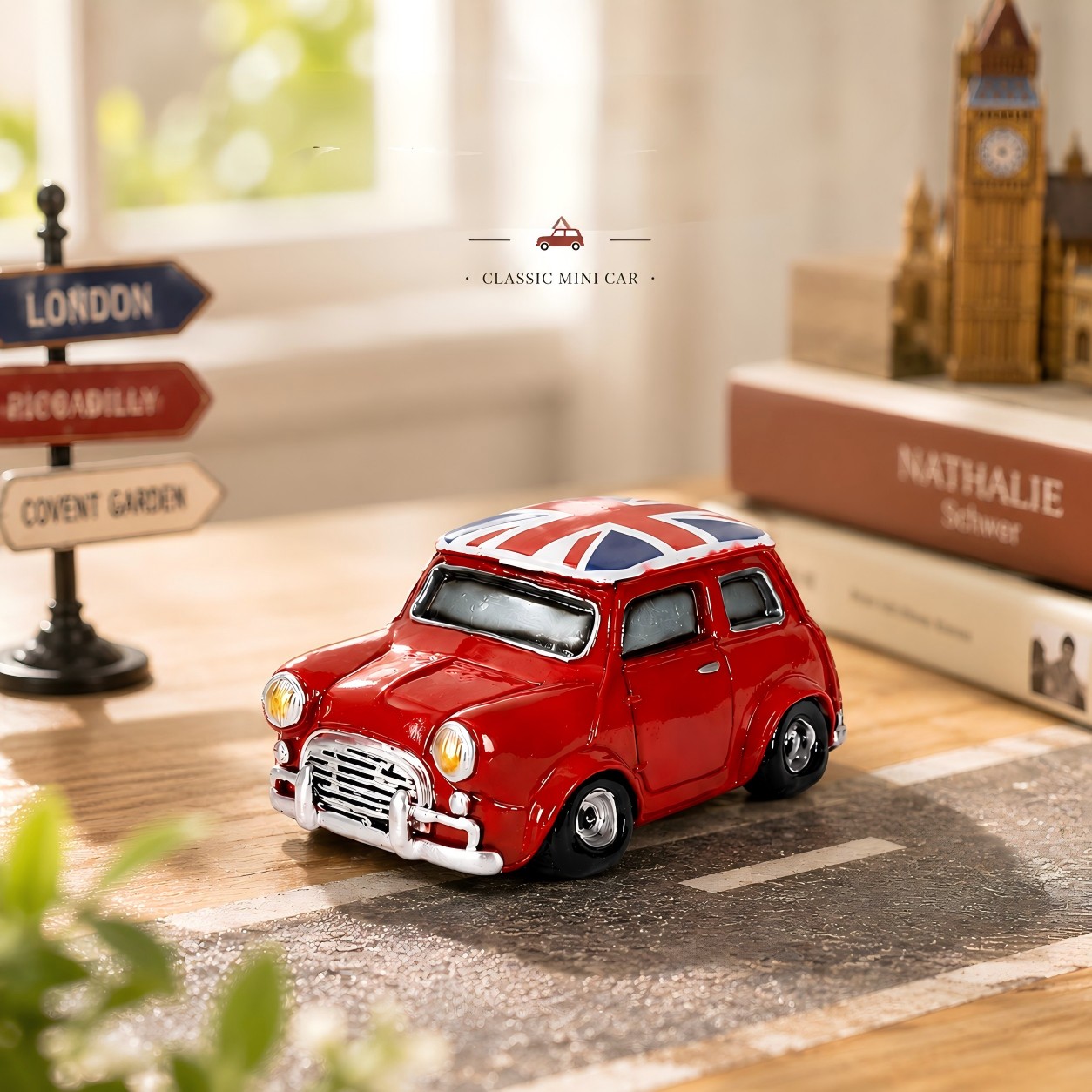 Home Office British - Vintage British Car Figurine Resin Ornament
