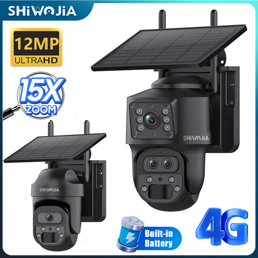 Home Office Zoom - SHIWOJIA 15X ZOOM Solar Camera 4G