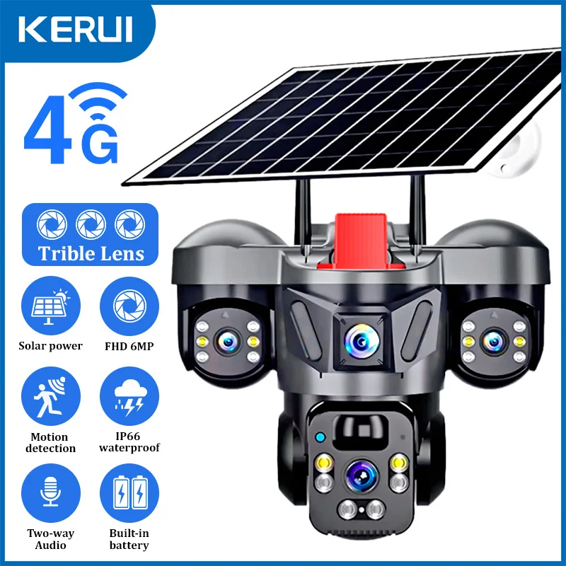 Home Office Zoom - KERUI Outdoor PTZ 6MP 4G SIM