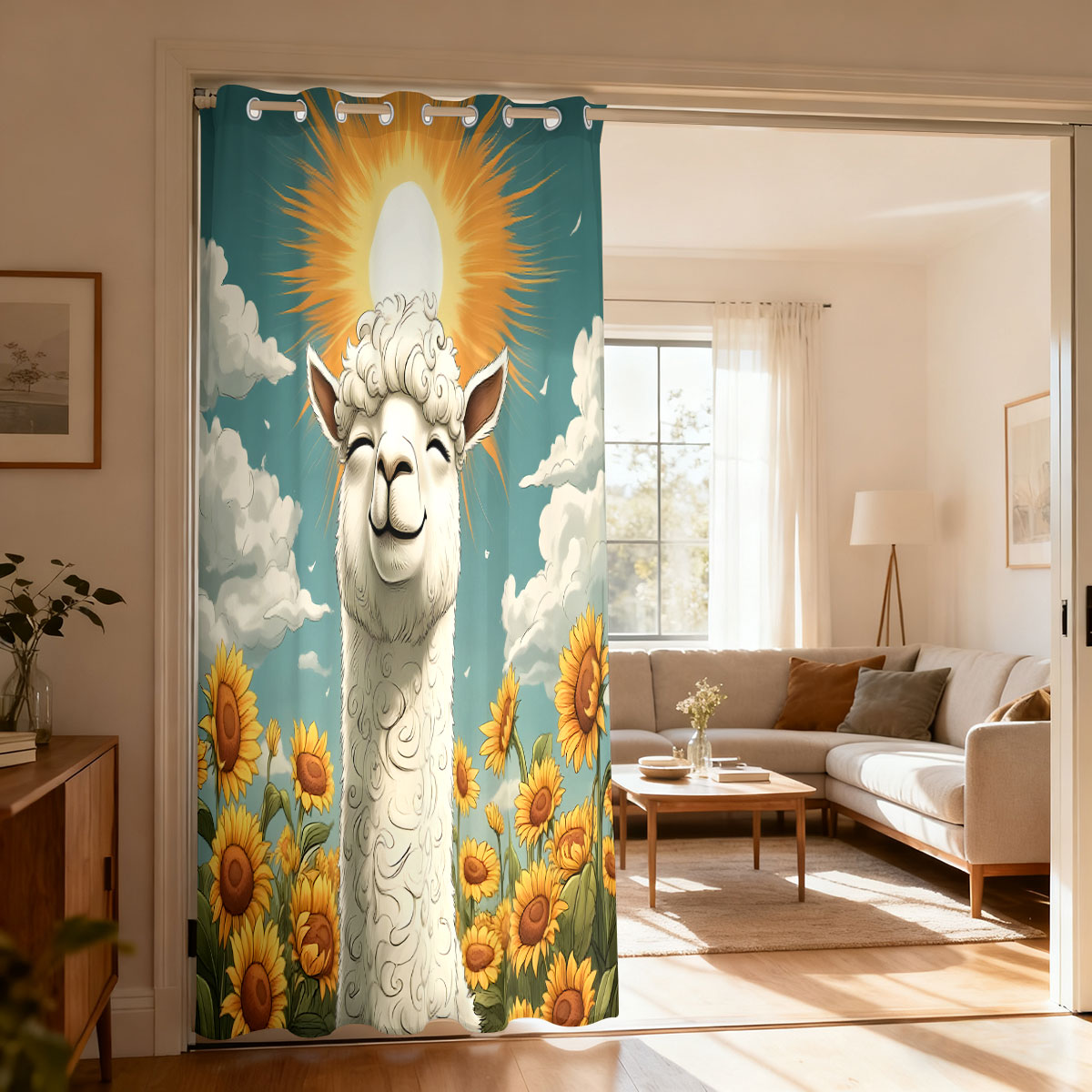Home Office Rate - Warm Sun Alpaca Sunflower Ocean Floral