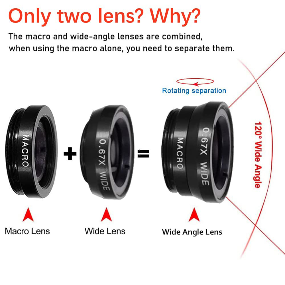 Universal 3 in 1 Fish Eye Lens - Home Office Zoom recension och pris