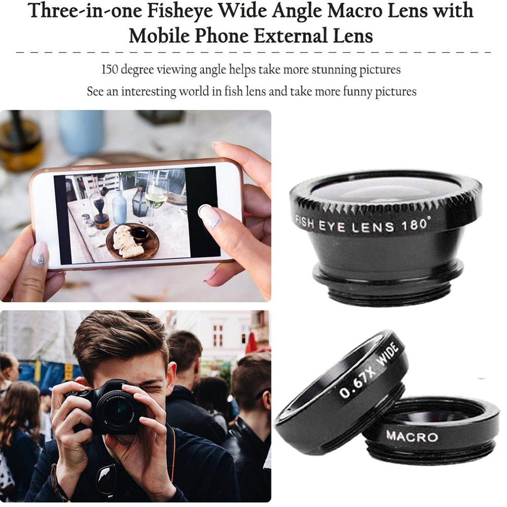 Universal 3 in 1 Fish Eye Lens - Home Office Zoom recension och pris