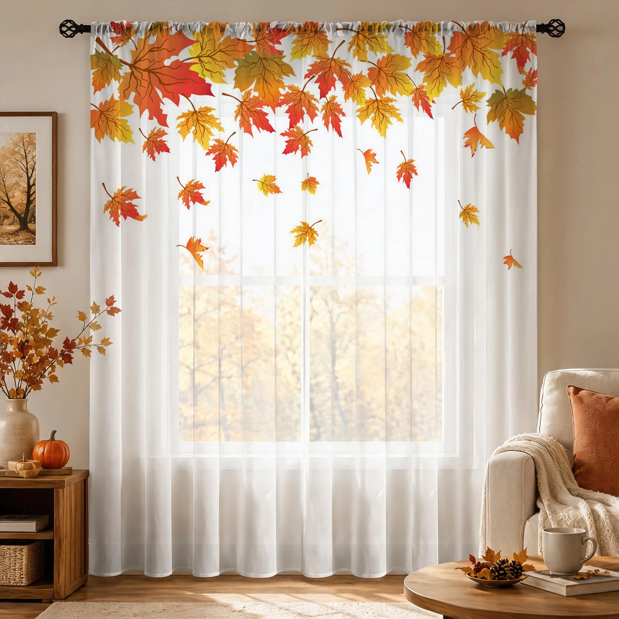 Maple leaf Modern Gradient She - Home Office With Plants recension och pris