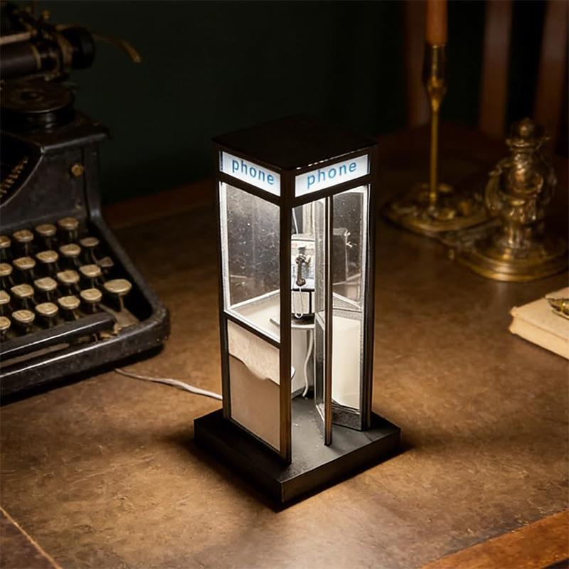 Tall Vintage Phonebooth Lamp R - Home Office British recension och pris