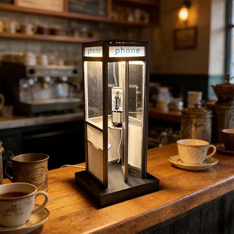 Tall Vintage Phonebooth Lamp R - Home Office British recension och pris