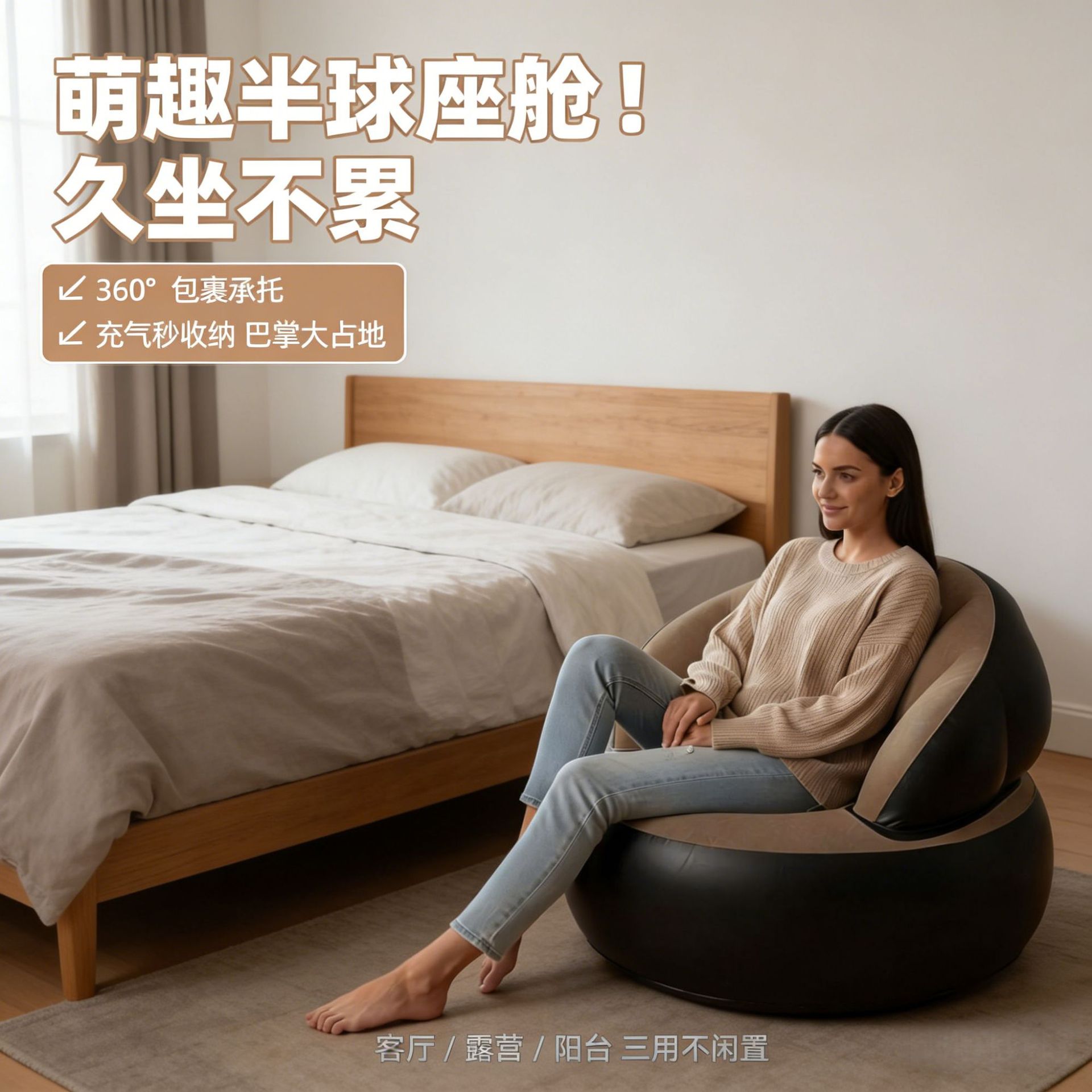 Cross-border inflatable single - Home Office With Sofa recension och pris