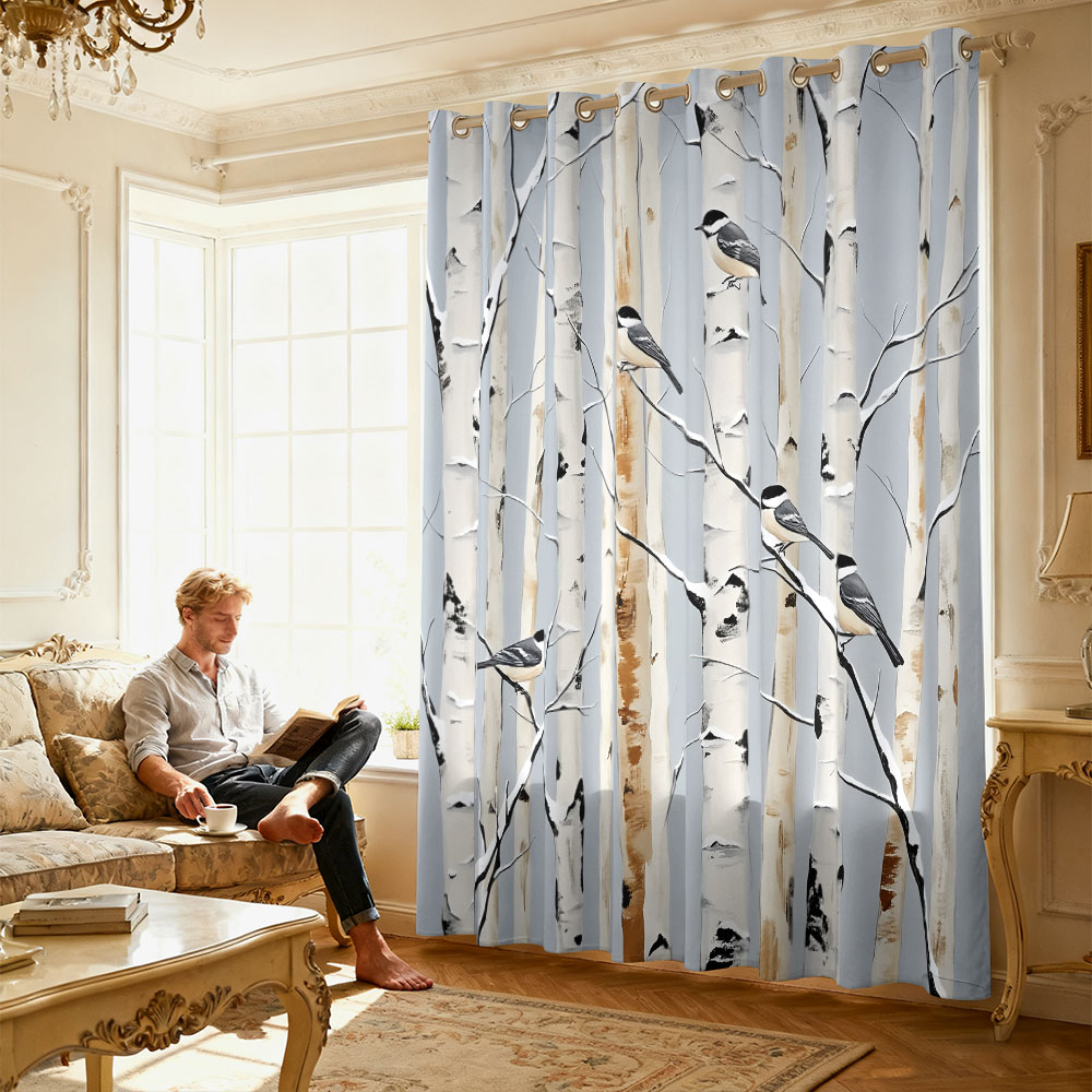 1pc birch forest titmouse prin - Home Office Rate recension och pris