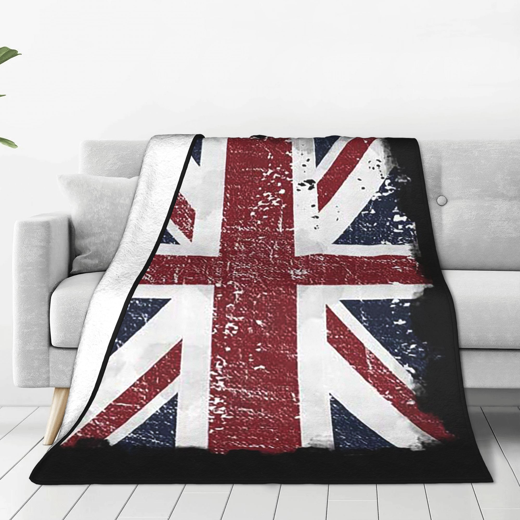 Distressed British Flag Black  - Home Office British recension och pris