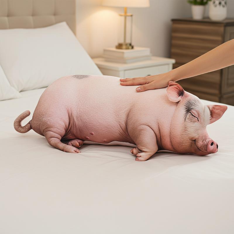 Kawaii Realistic Sleeping Pig  - Home Office With Sofa recension och pris