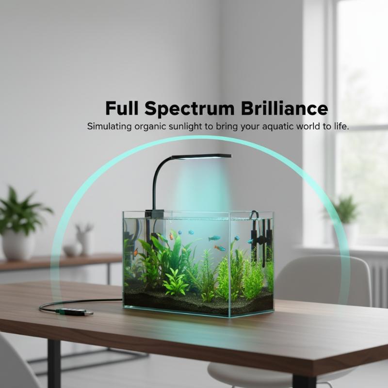 USB Aquarium Clip Light Flexib - Home Office With Plants recension och pris