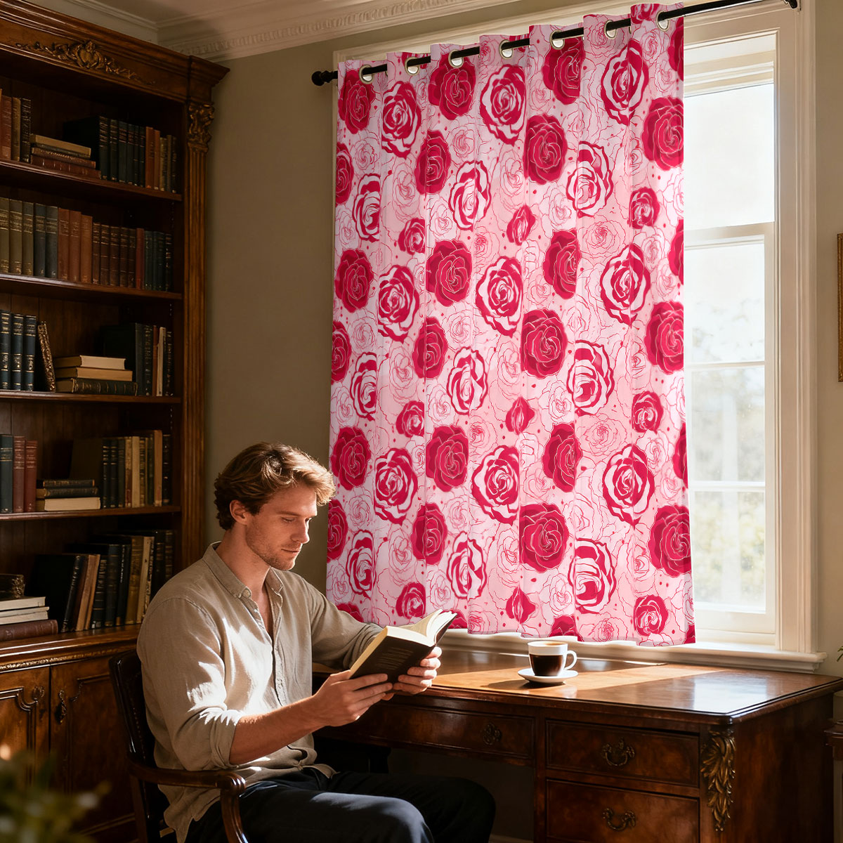1pc Light Green Base Pink Rose - Home Office Rate recension och pris