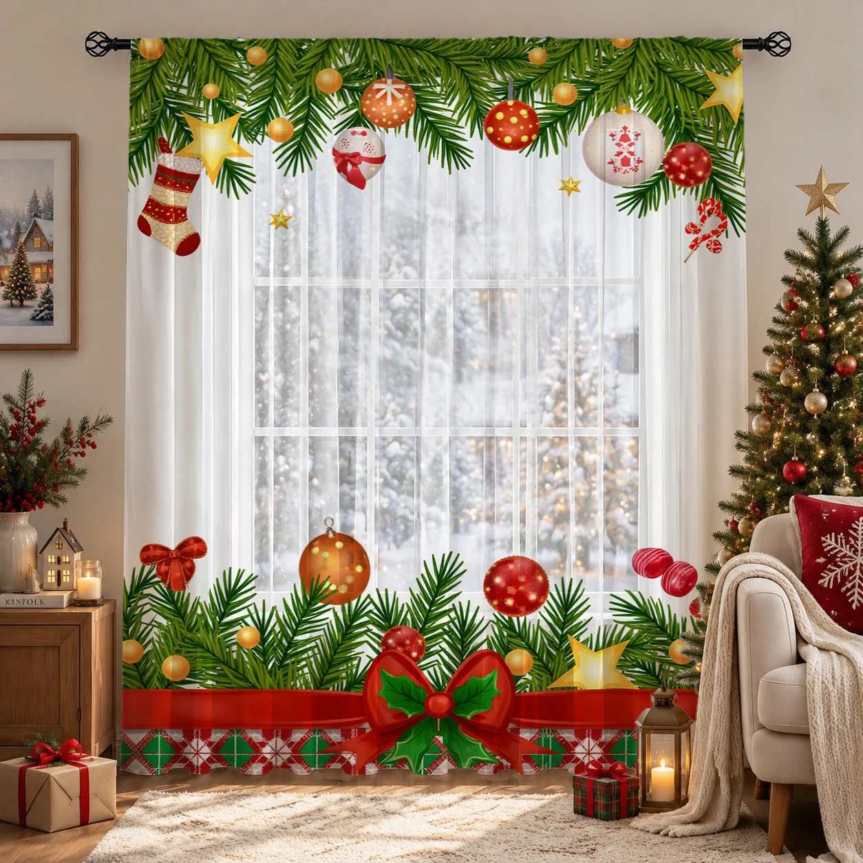 Christmas Day Gradient Sheer C - Home Office With Plants recension och pris