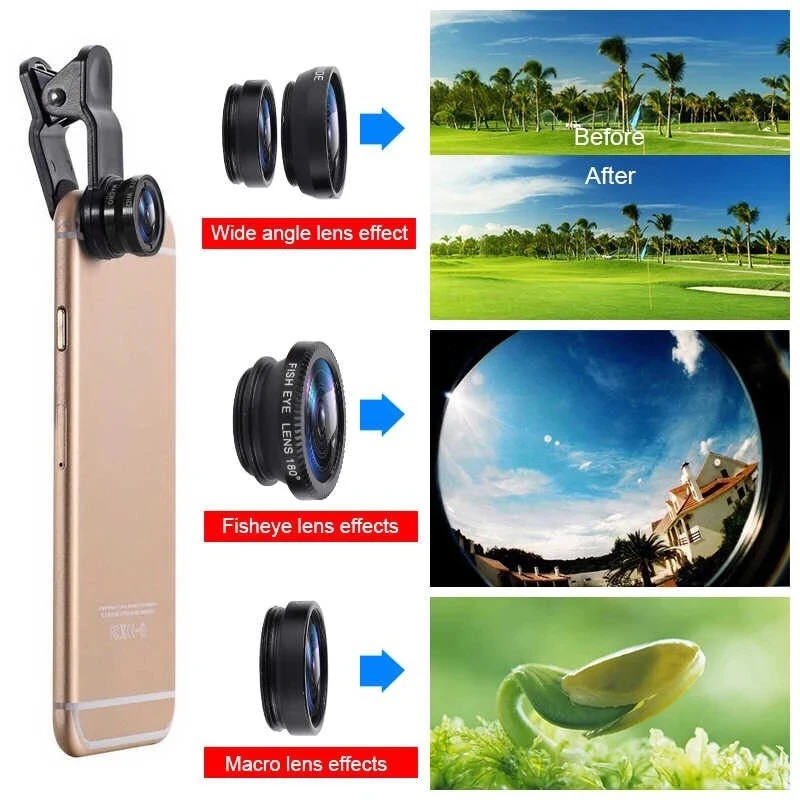 3 In 1 Fisheye Phone Lens 0.67 - Home Office Zoom recension och pris