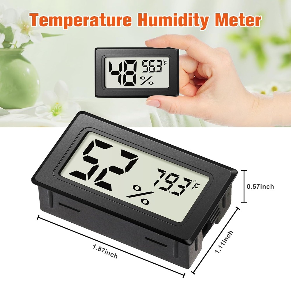 Digital Hygrometer Indoor Ther - Home Office With Plants recension och pris