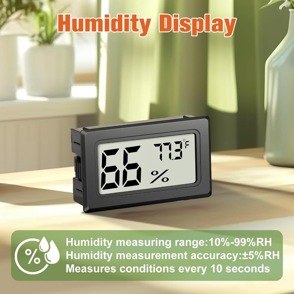 Digital Hygrometer Indoor Ther - Home Office With Plants recension och pris