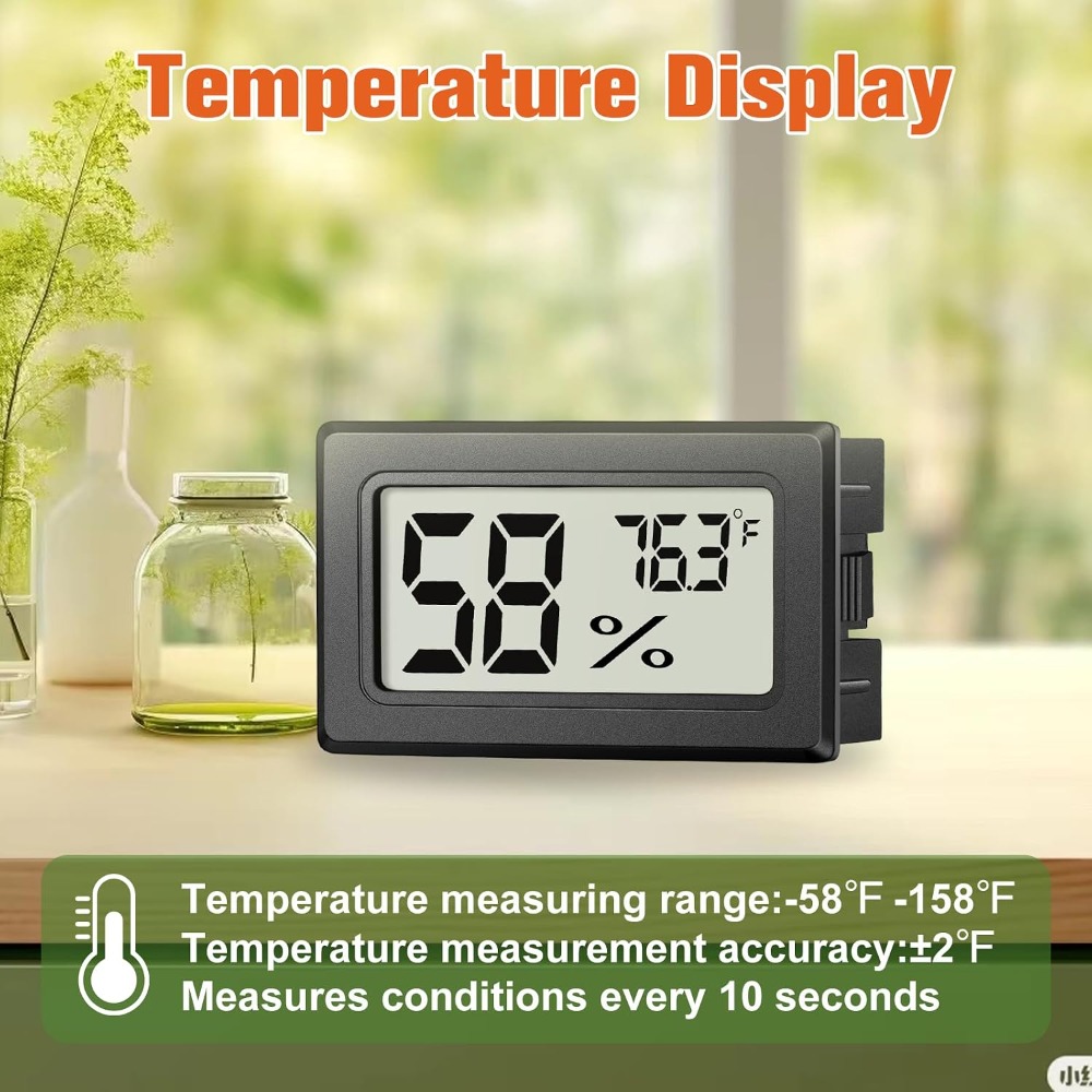 Digital Hygrometer Indoor Ther - Home Office With Plants recension och pris