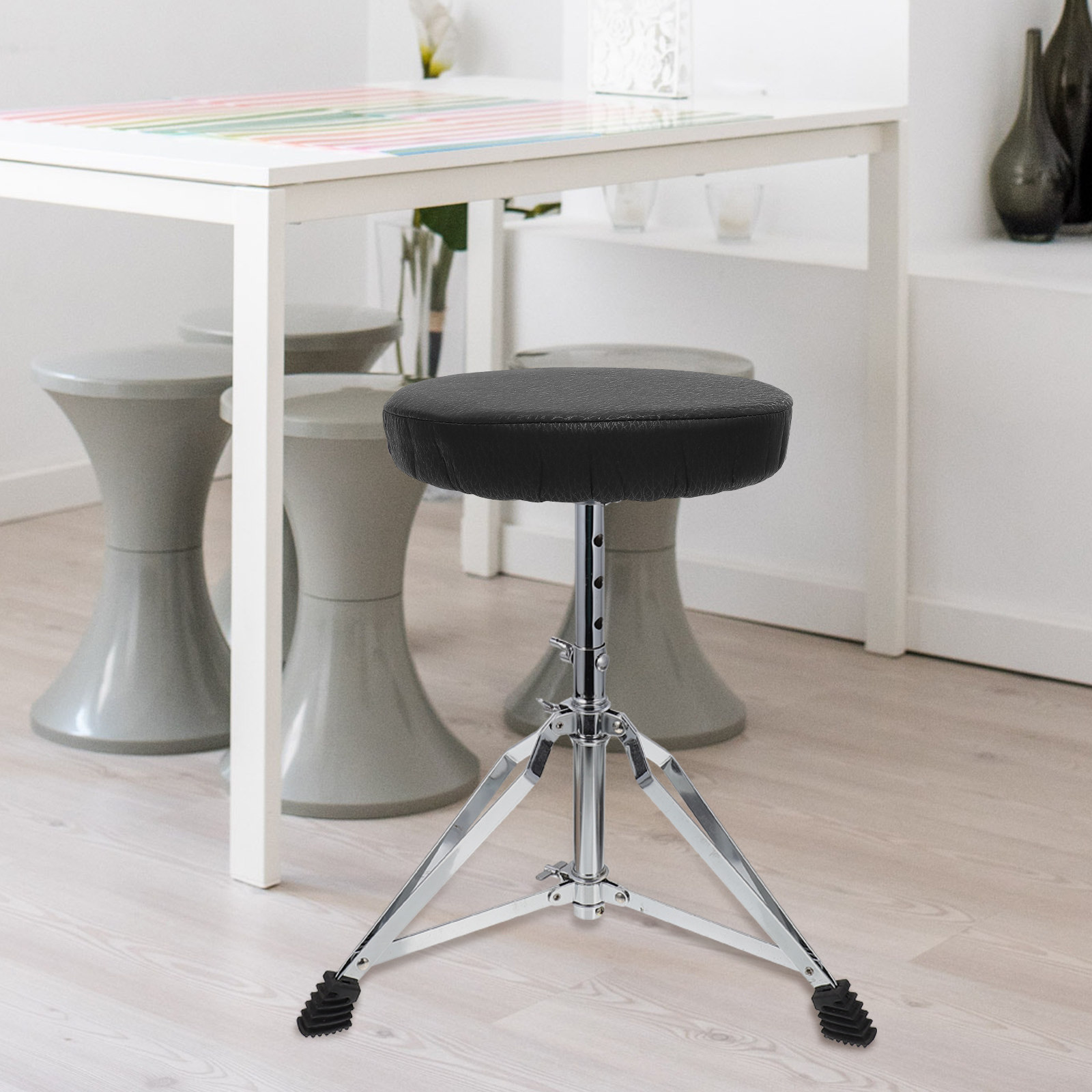 Elastic Thick Black Round Stoo - Home Office With Sofa recension och pris