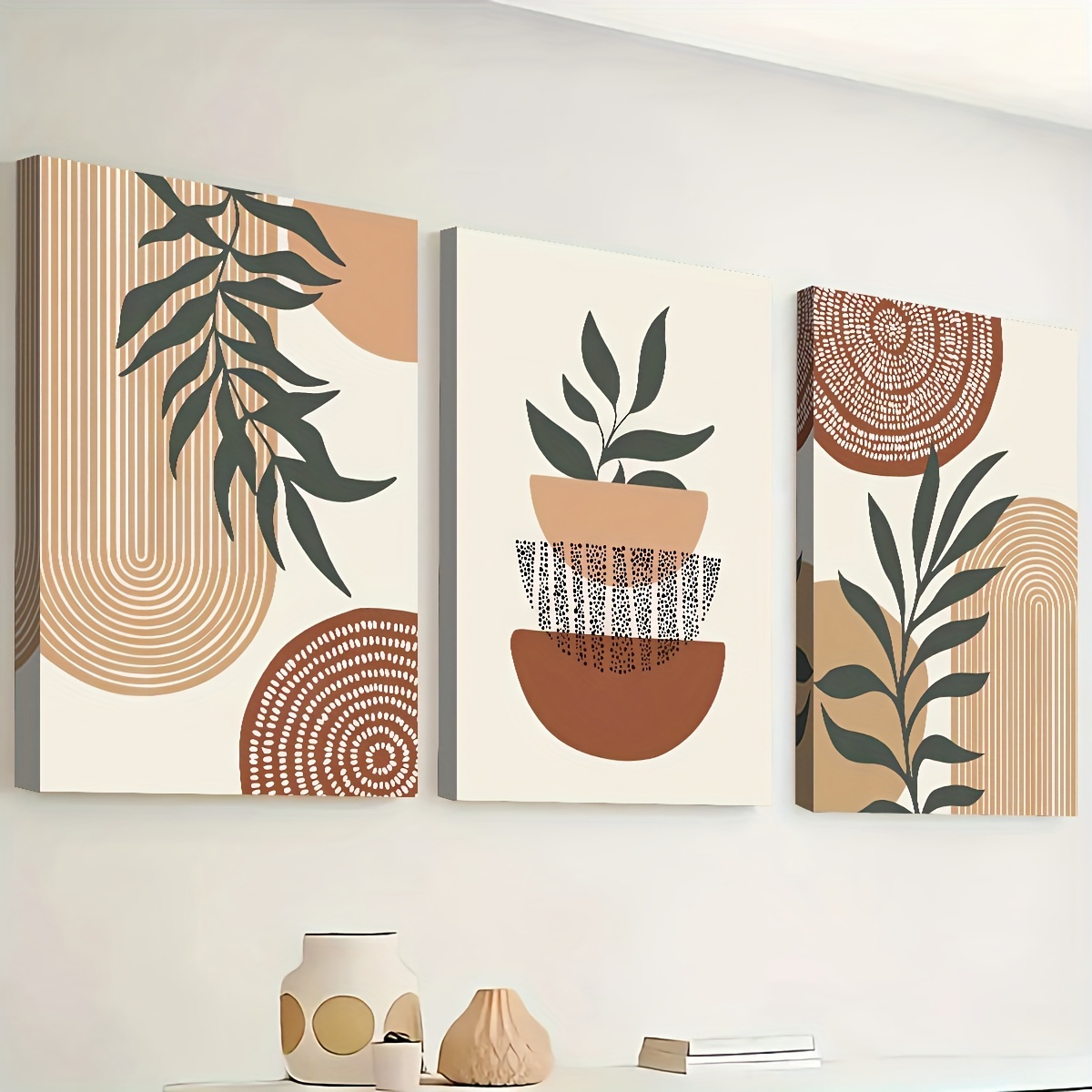 3-piece set of 2D flat print c - Home Office With Plants recension och pris