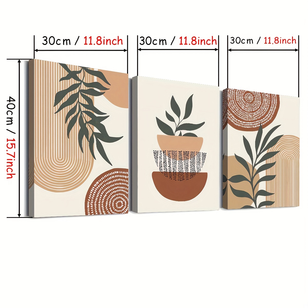 3-piece set of 2D flat print c - Home Office With Plants recension och pris