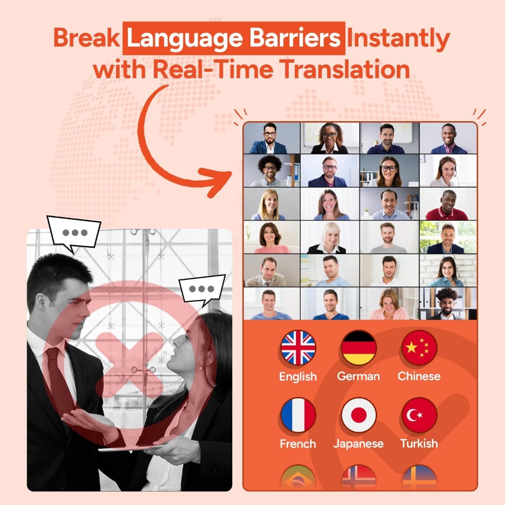 Real-Time Translation Earbuds: - Noise Canceling Headphones recension och pris