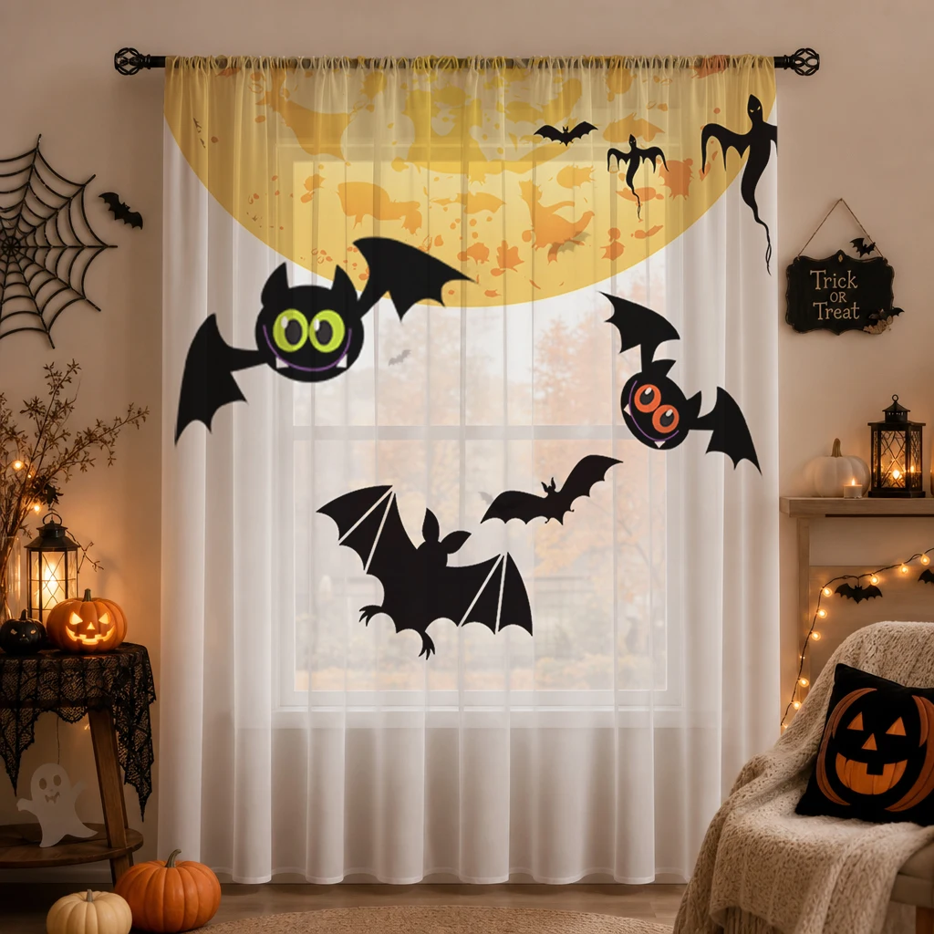 Halloween Day Gradient Sheer C - Home Office With Plants recension och pris