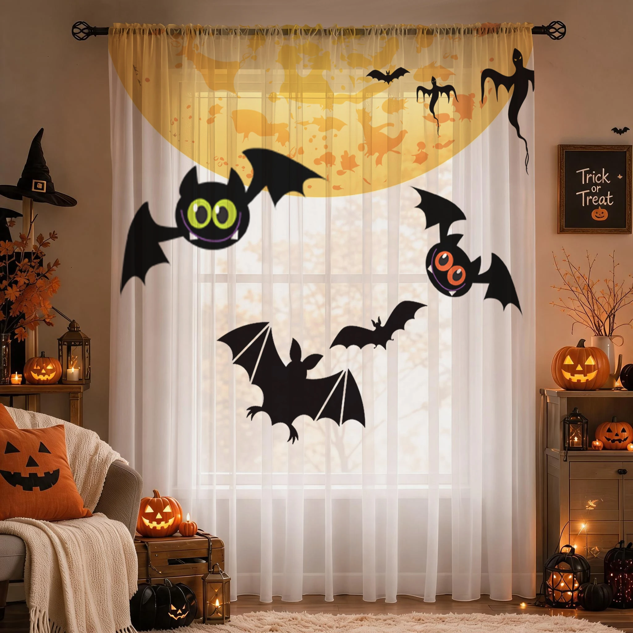 Halloween Day Gradient Sheer C - Home Office With Plants recension och pris