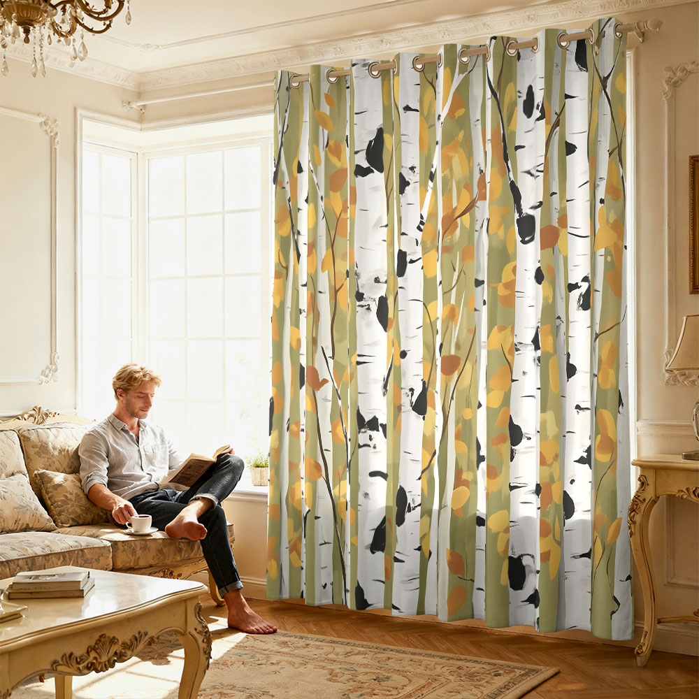 1pc autumn birch forest print  - Home Office Rate recension och pris
